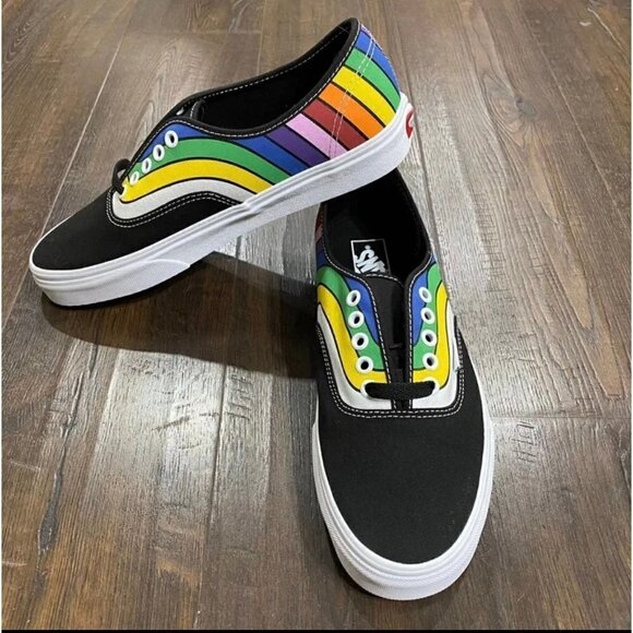 NWOT Vans Authentic Refract Rainbow Sneakers Size 13 Men - Picture 3 of 10